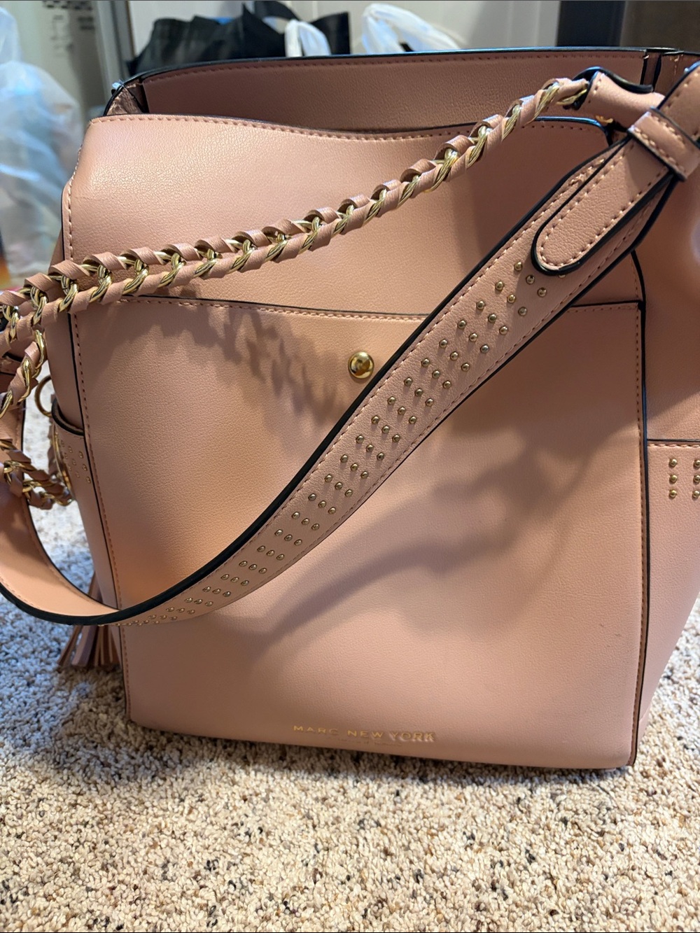 Marc New York Blush Pink Leather Shoulder Bag